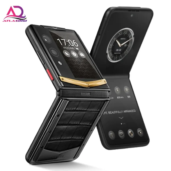 گوشی موبایل ورتو مدلVertu Quantum Flip Alligator Gold V Iron Black1TB