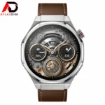 ساعت هوشمند آنر ‏مدل Honor Watch 5 Ultra 2025 بند چرمی قهوه‌ای