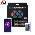 ریسه LED نواری ۵ متری RGB – قابل کنترل با ریموت و اپلیکیشن