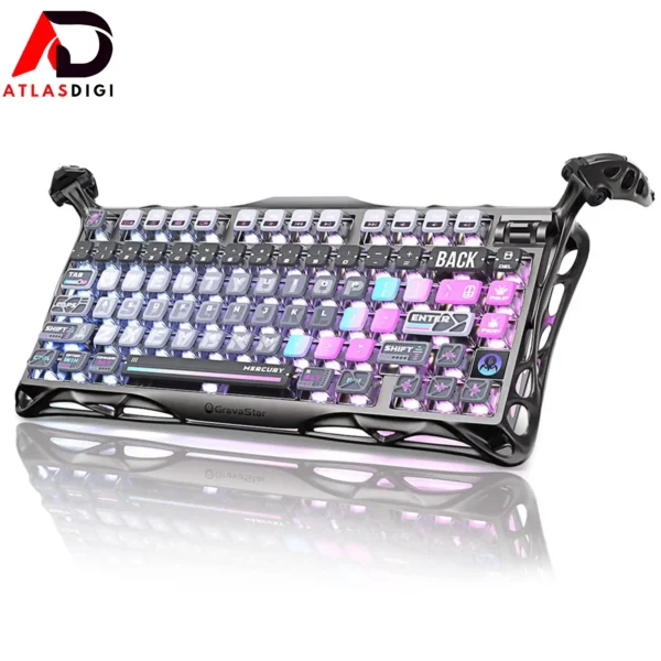 کیبورد مکانیکال گیمینگ گراواستار نسخه ویژه Mercury K1 Pro - سایبرپانک