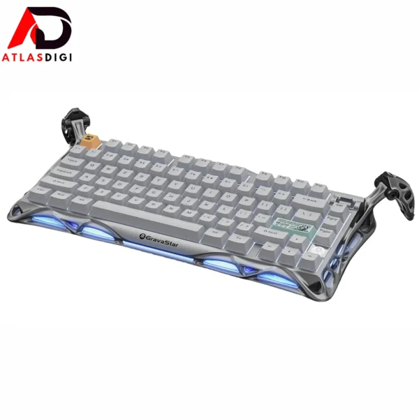 کیبورد مکانیکال گیمینگ گراواستار GravaStar Mercury K1 Pro - Silver Gray