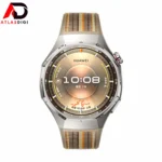 ساعت هوشمند هواوی ‏مدل HUAWEI WATCH GT 6 Pro 2025 با قاب تیتانیومی قهوه‌ای کهربایی و بند بافته‌شده‌ی ترکیبی قهوه‌ای